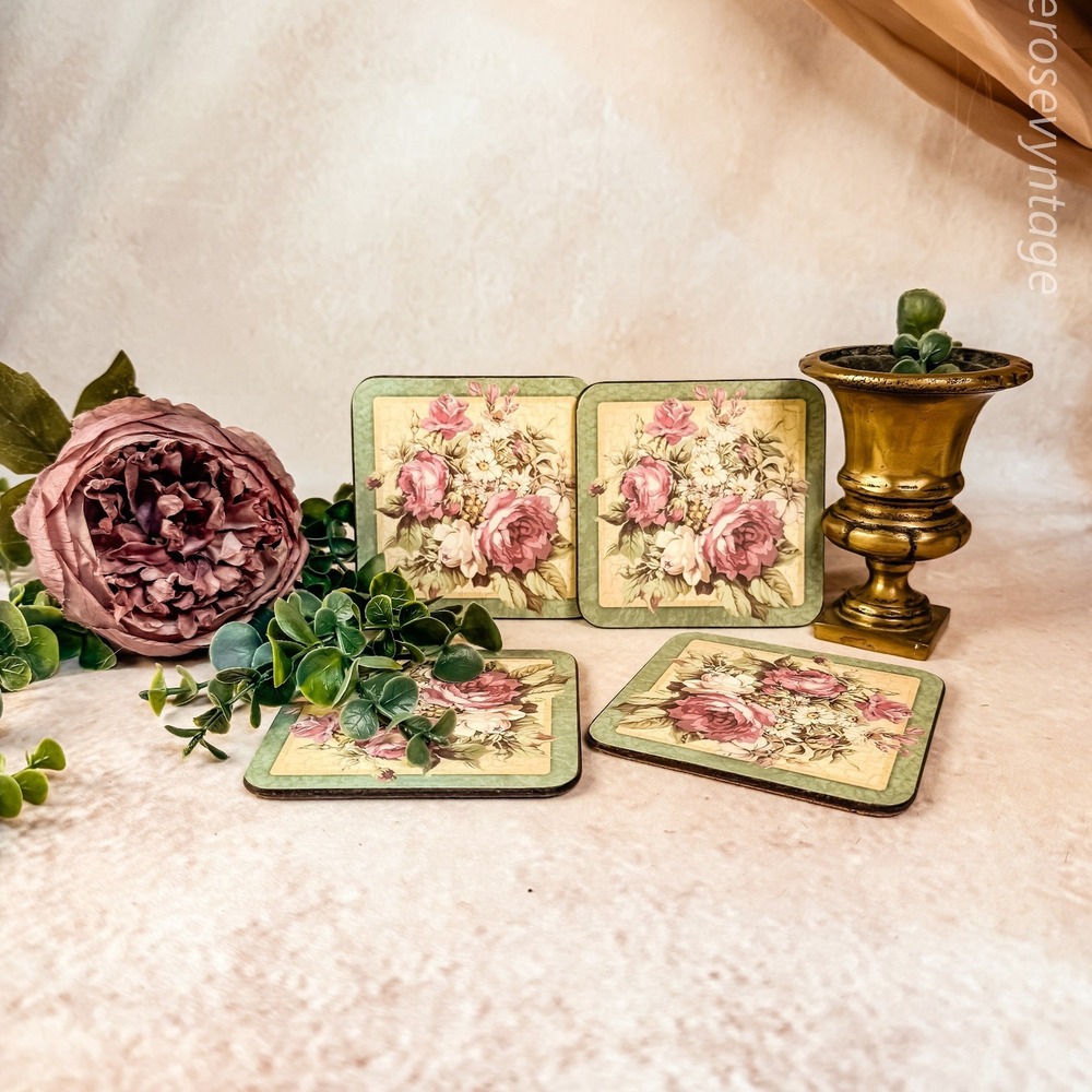 Pimpernel Antique Roses Coasters